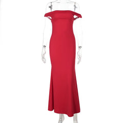 Off shoulder ruched solid tube maxi dress