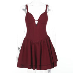 Ruched v neck zip-up cami mini dress
