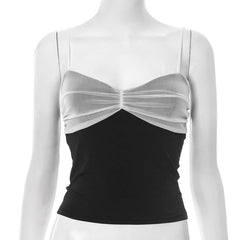 Ruched v neck backless cami top