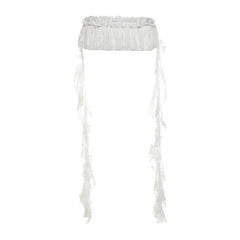 Lace ruffle ruched decor belt