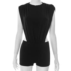 Crewneck button ruched solid pant set