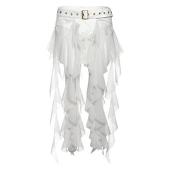 Ruffle irregular mesh decor belt