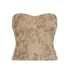 Sweetheart neck zip-up top