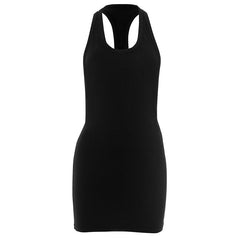 Halter solid backless mini dress
