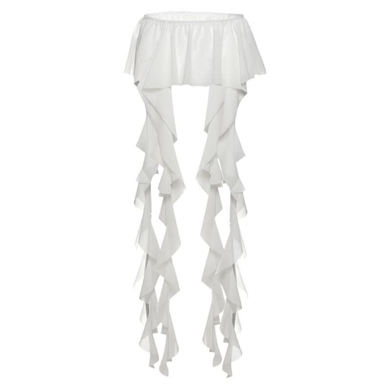 Ruched ruffle solid decor belt
