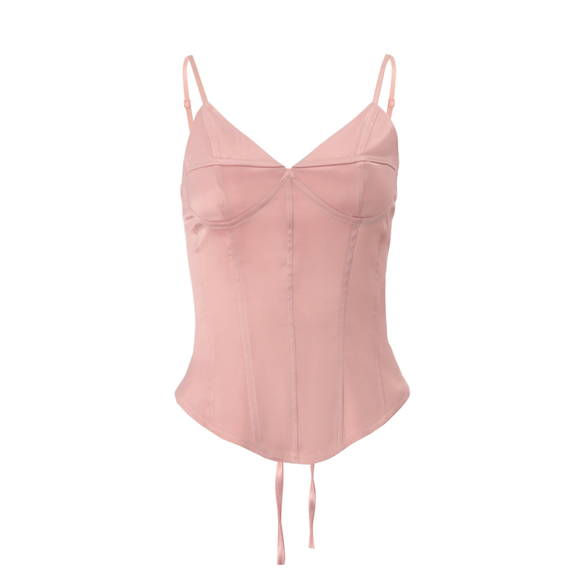 V neck corset lace up cami top
