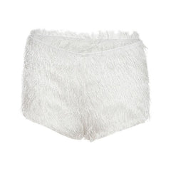 Raw hem low rise solid short pant
