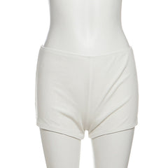 Solid low rise short pant