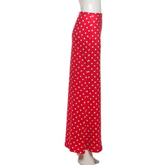 Polka dot contrast maxi skirt