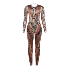 Crewneck long sleeve print button pant set
