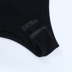 Long sleeve zip-up solid bodysuit