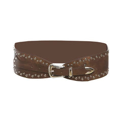 Rivet PU leather decor belt