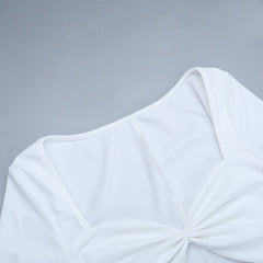 Long sleeve hollow out ruched cut out maxi dress