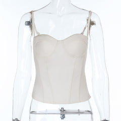 Sweetheart neck solid cami top