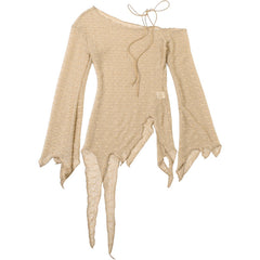 Long sleeve one shoulder irregular top