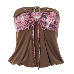 Print hollow out buckle tube cut out top