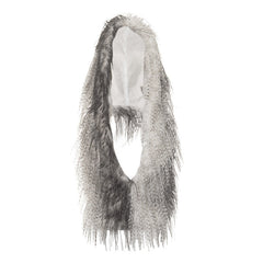 Hoodie fluffy self tie v neck backless top
