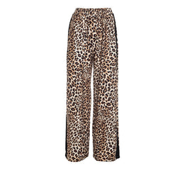 Leopard print pocket medium rise pant