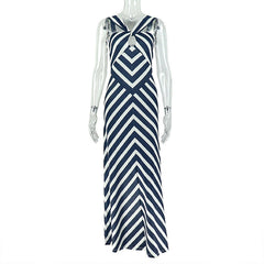 Zebra print hollow out cut out maxi dress