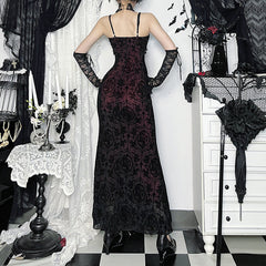 Lace hem v neck tassels print cami maxi dress