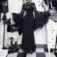Long flared sleeve lace shrug top