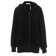 Hoodie zip-up long sleeve gloves pocket top
