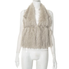 Fluffy halter self tie v neck backless top