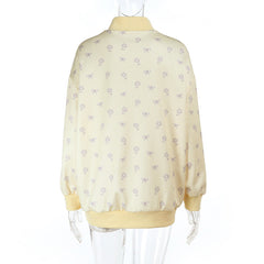 Long sleeve high neck letter print top