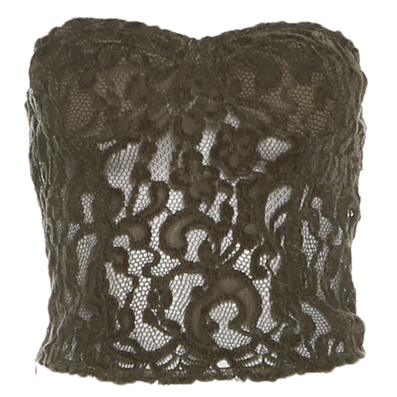 Hollow out zip-up backless tube cut out top