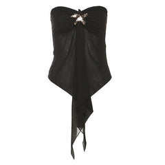 Sweetheart neck ruched solid tube top