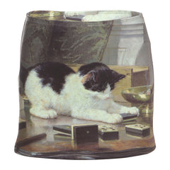 Contrast kitty print mini skirt