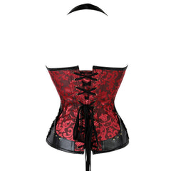 Halter corset buckle lace up backless top