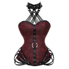 Halter o ring corset lace up top