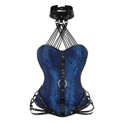 Halter o ring corset lace up top