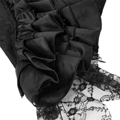 Sweetheart neck ruffle lace up corset top