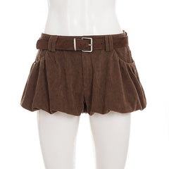 Corduroy low rise short pant