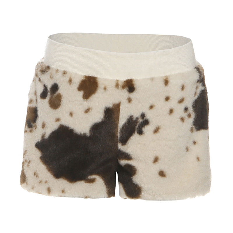 Contrast medium rise short pant