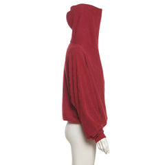 Long sleeve hoodie low cut top
