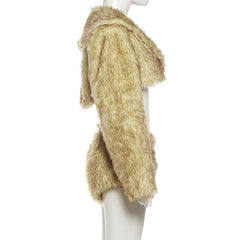 Long sleeve hoodie fluffy crop short pant set