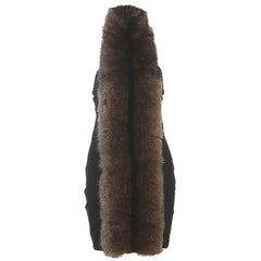 Halter fluffy backless mini dress