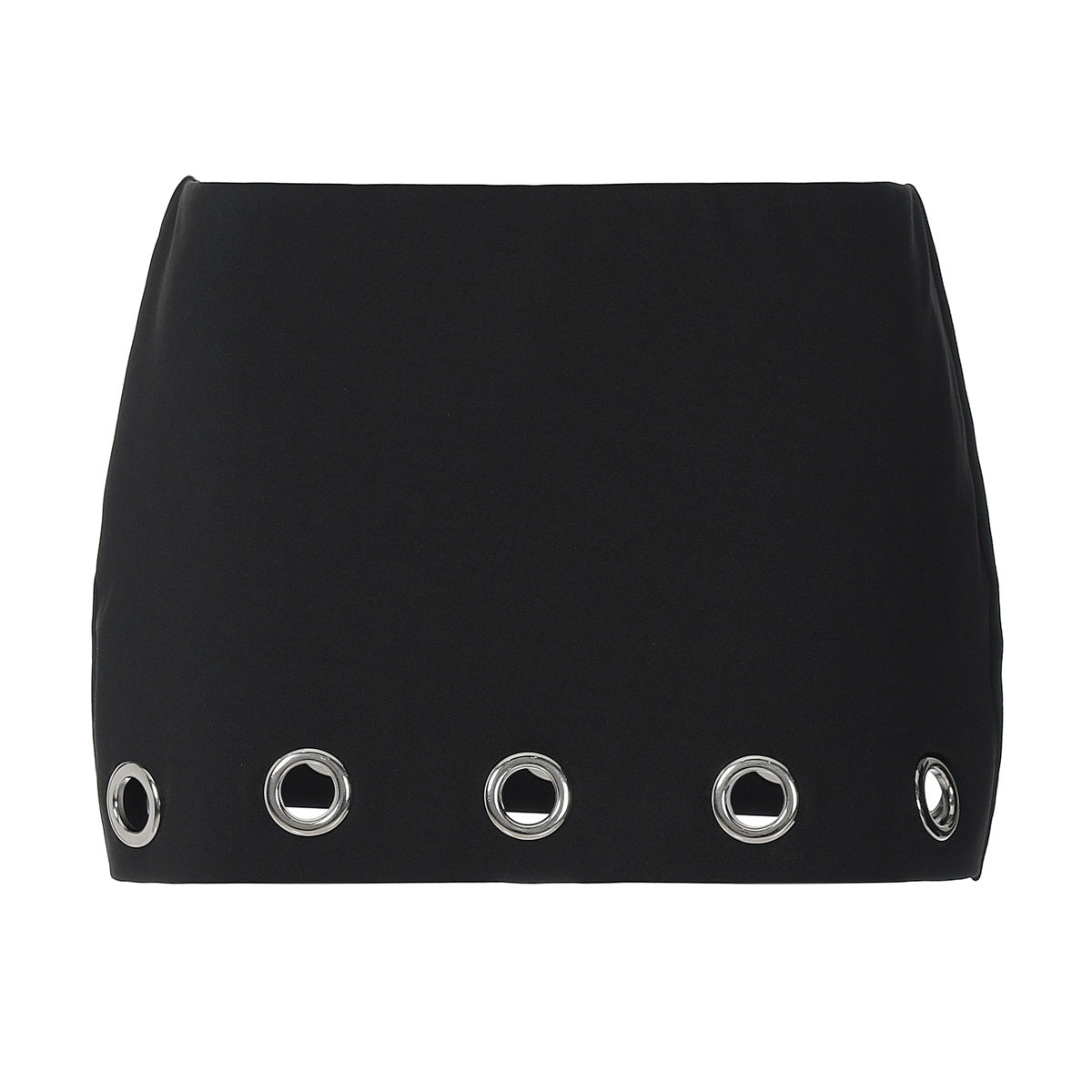 Hollow out A line solid cut out mini skirt