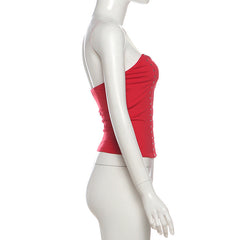 Sweetheart neck hollow out cut out top