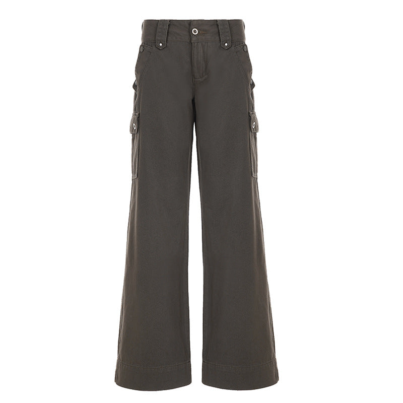 Button pant straight leg jeans