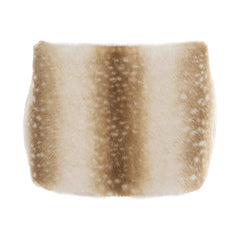 Zip-up fluffy contrast mini skirt