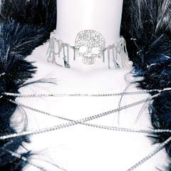 Long sleeve fluffy metal chain belt top