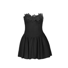 Sweetheart neck zip up mini dress