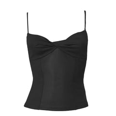 PU leather ruched cami top