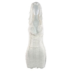 Hoodie backless halter mini dress