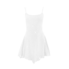 Beaded u neck backless cami mini dress