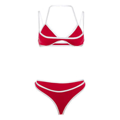Halter v neck backless cami bikini swimwear